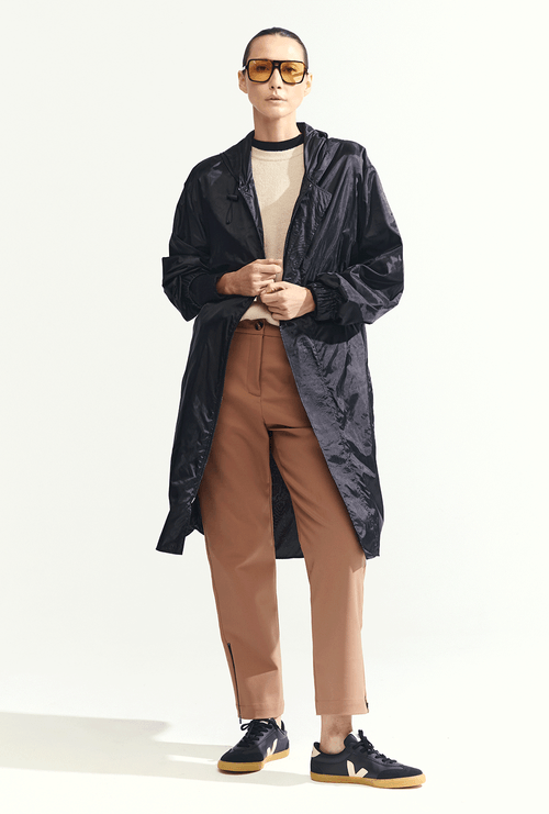 Trench Longo Impermeável Luisiadas Preto