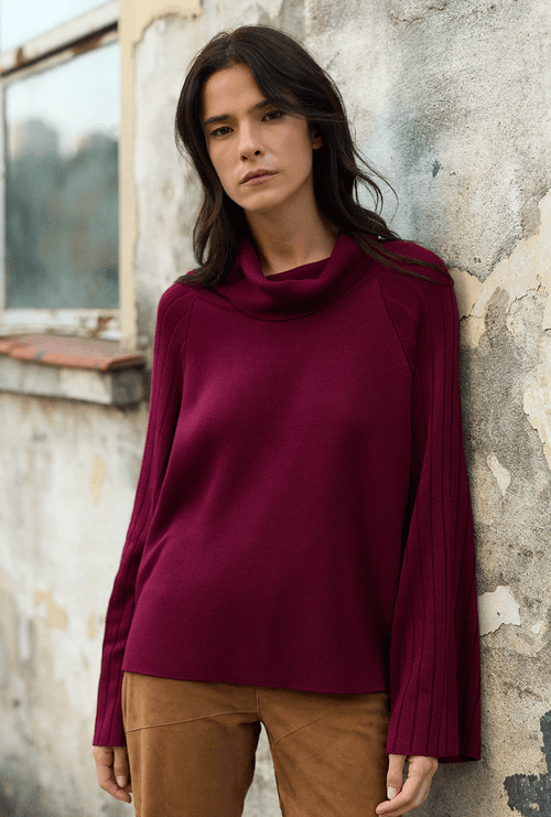 Blusa Dagg Tricot Berinjela