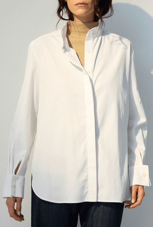 Camisa Ampla Gola Clássica Kai Off White