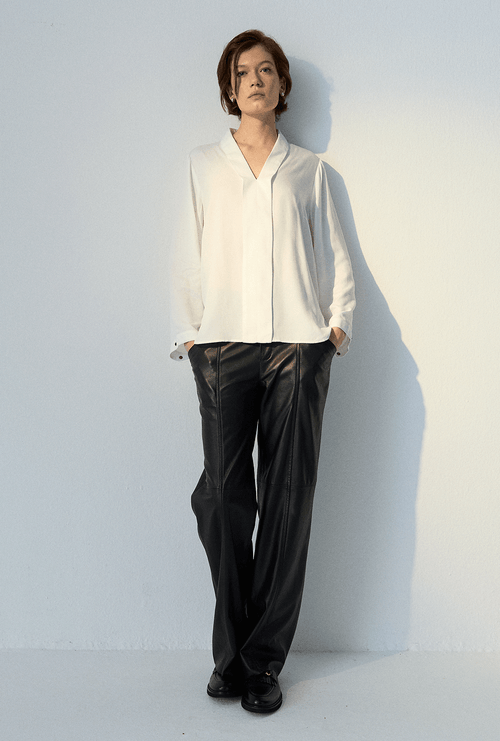 Blusa Lerô Decote V Off White