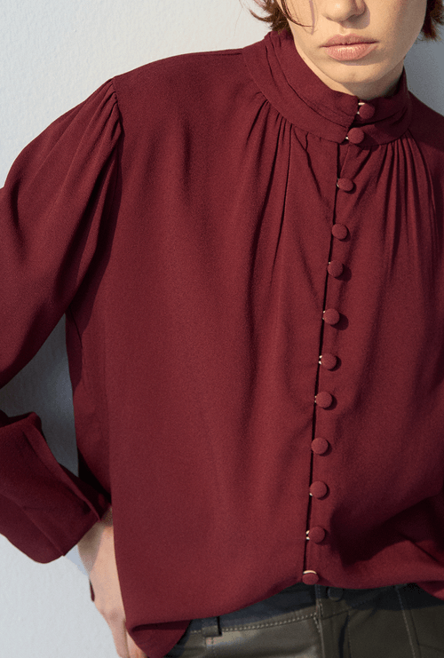 Blusa Koster Gola Alta Bordeaux