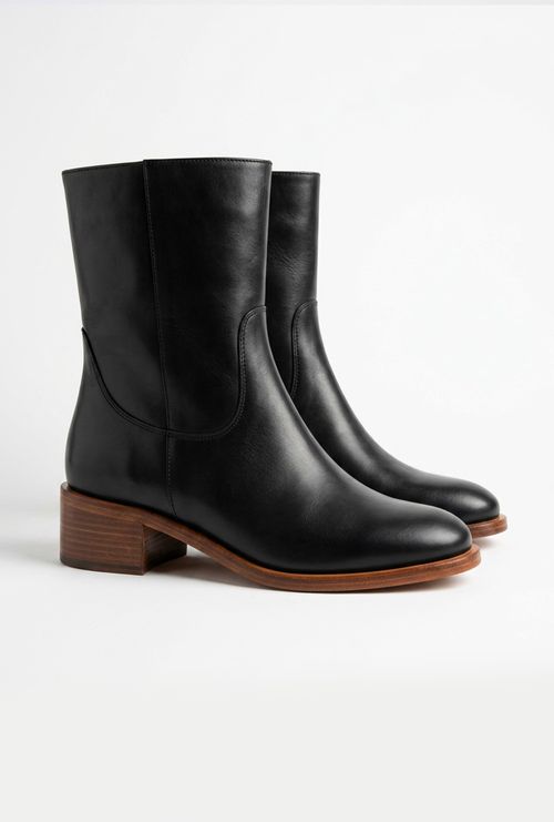 Bota Murano em Couro Preto