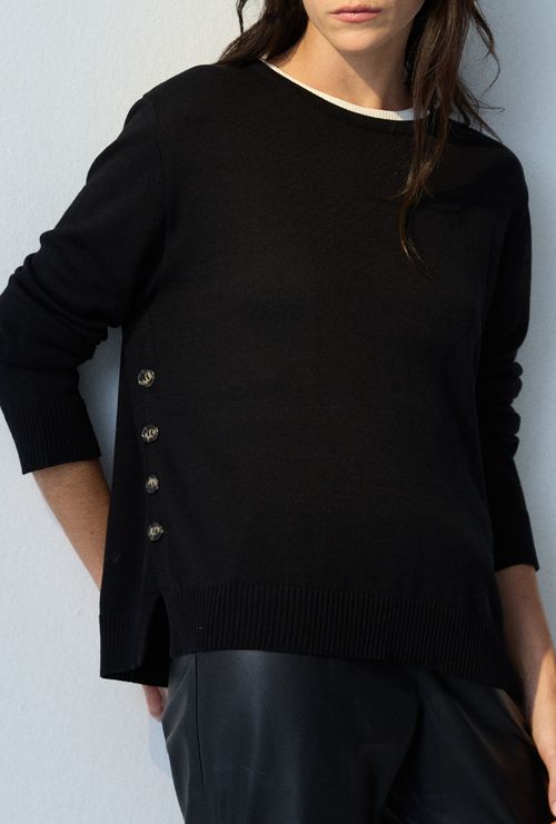 Blusa Borden em Tricot Preto