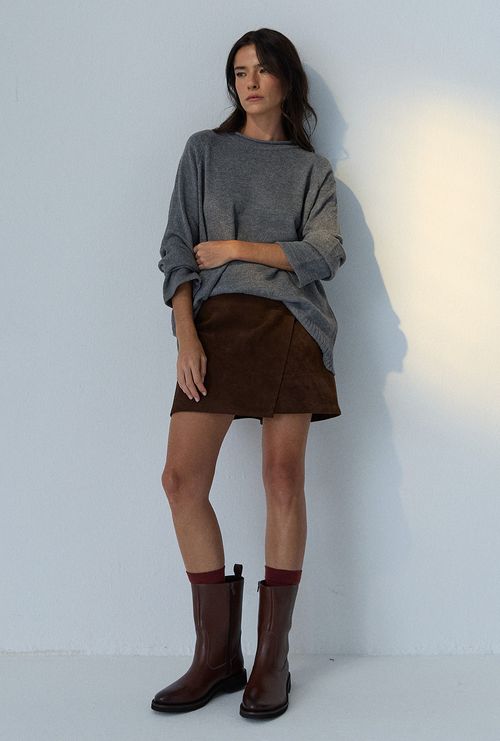 Blusa New Evans Em Tricot Grafiato