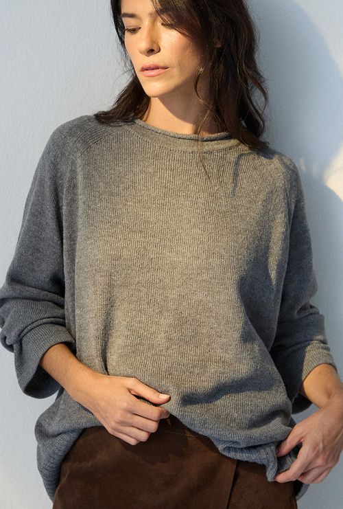 Blusa New Evans Em Tricot Grafiato