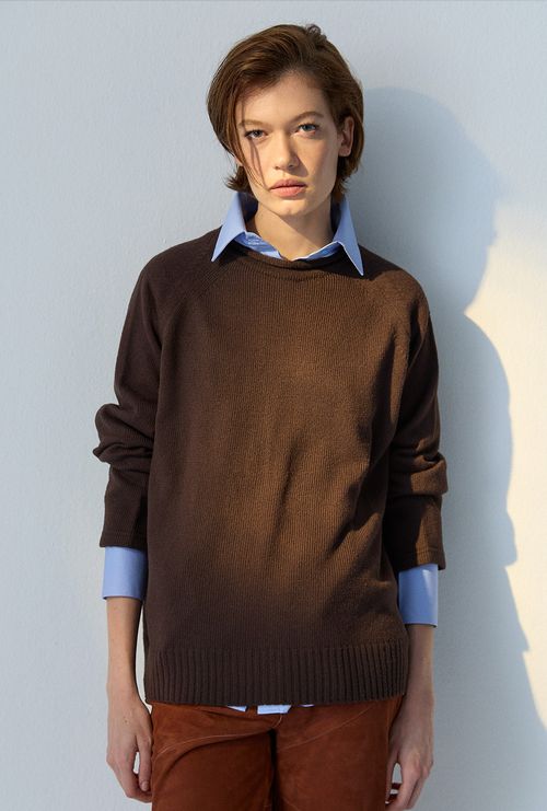 Blusa New Evans Em Tricot Marrom Cafe