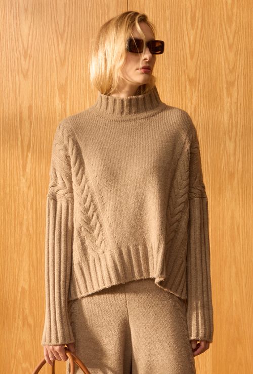 Blusa Mauritania em Tricot Trançada Fendi