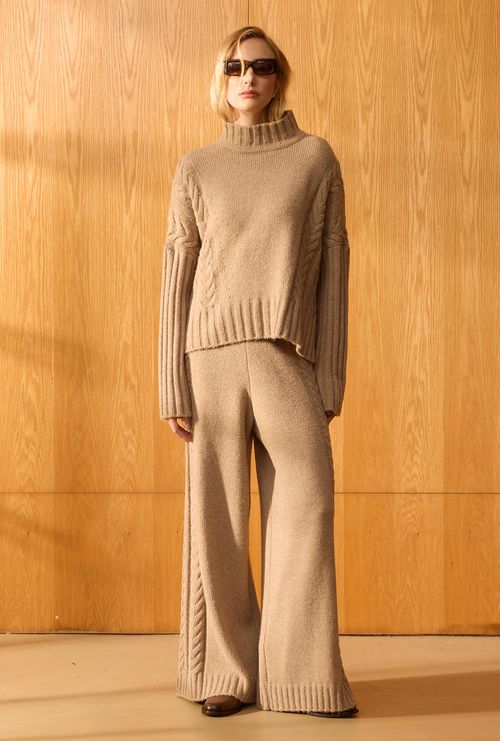 Calça em Tricot Trançada Miley Fendi