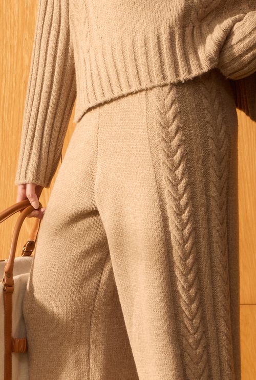 Calça em Tricot Trançada Miley Fendi