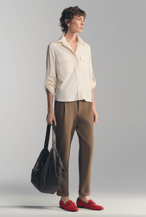 Calça Andipsara Alfaiataria Cenoura Fendi