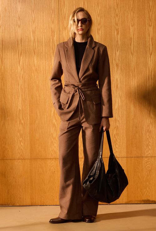 Blazer Missol Alfaiataria com Cinto Cappuccino