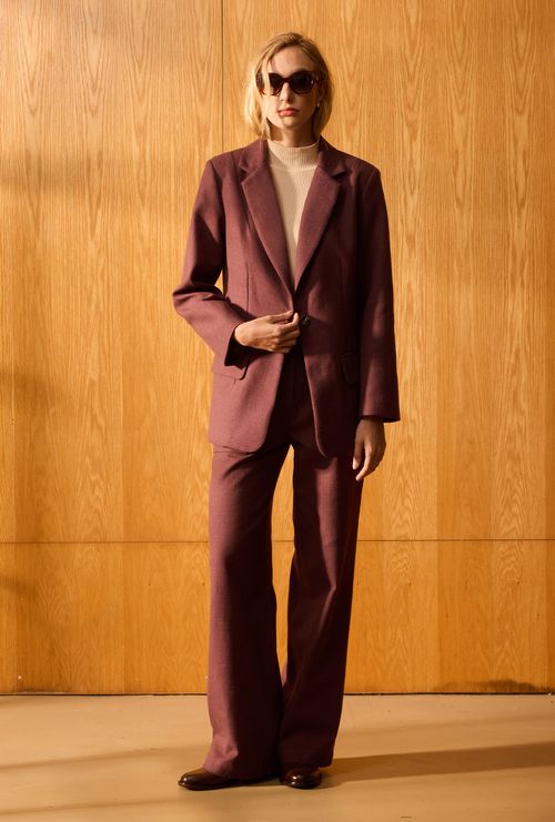 Blazer Missol Alfaiataria com Cinto Berinjela