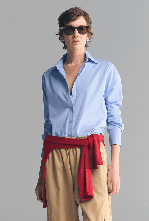 Camisa Cortona Social Azul Claro