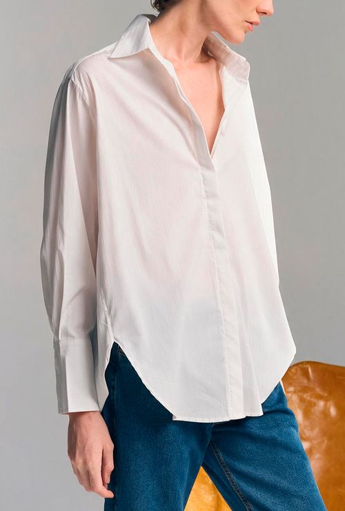 Camisa Dinant Tricoline de Algodão Off White