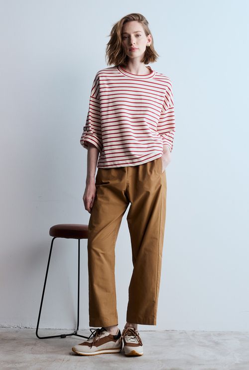 Blusa Croacia Listra Vermelha