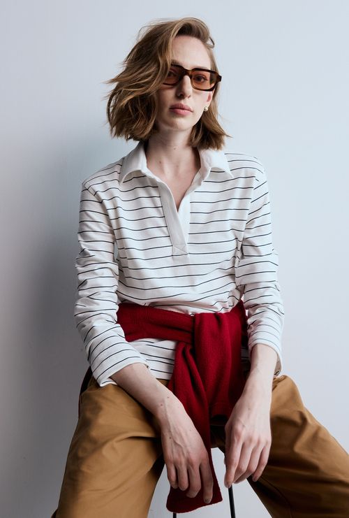Blusa Polo Novara Listra Marinho