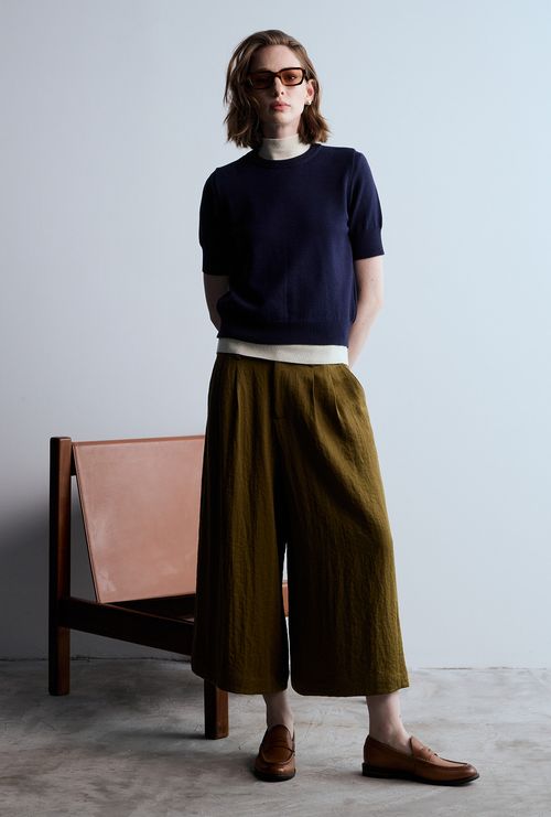 Blusa Nalai Em Tricot Marinho