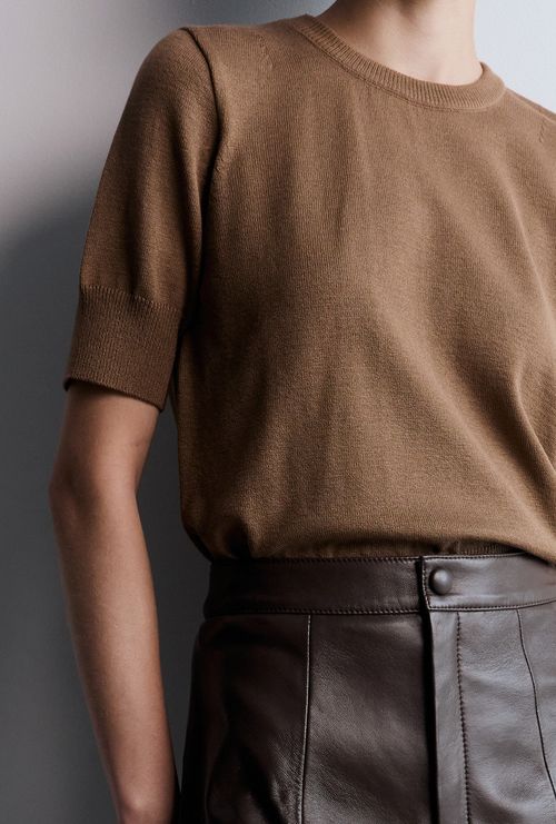 Blusa Nalai Em Tricot Camelo
