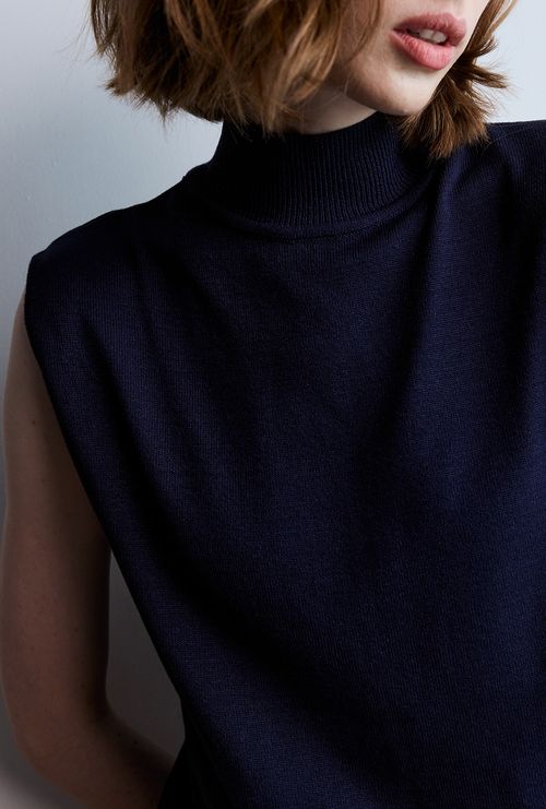 Blusa Em Tricot CoraCorá Azul Marinho