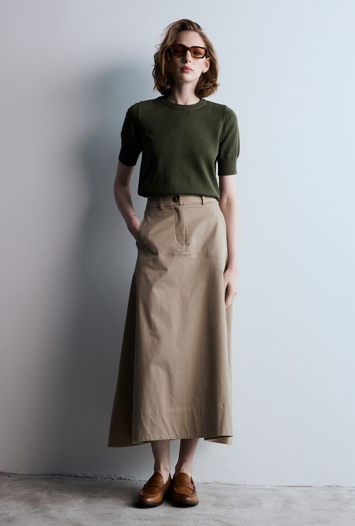 Blusa Nalai Em Tricot Verde Militar