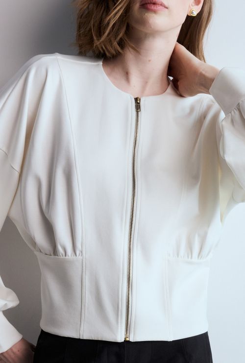 Jaqueta com Recortes Napier Off White