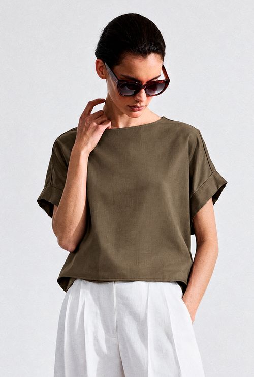 Blusa Ancara Lyocell Militar