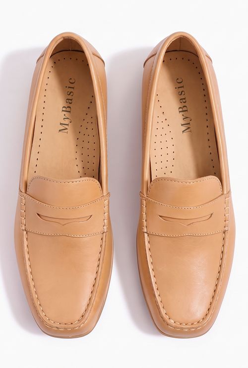 Mocassim Drive Nikia Bege Escuro
