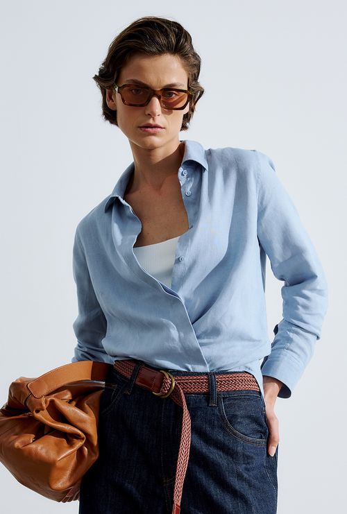 Camisa Lapônia Linho azul jeans
