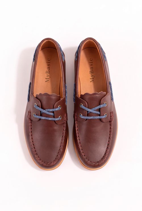 Mocassim Boat Nandaz em Couro Sangre
