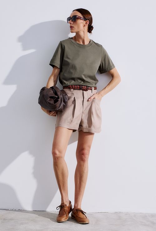 Shorts Maraú em Linho Fendi