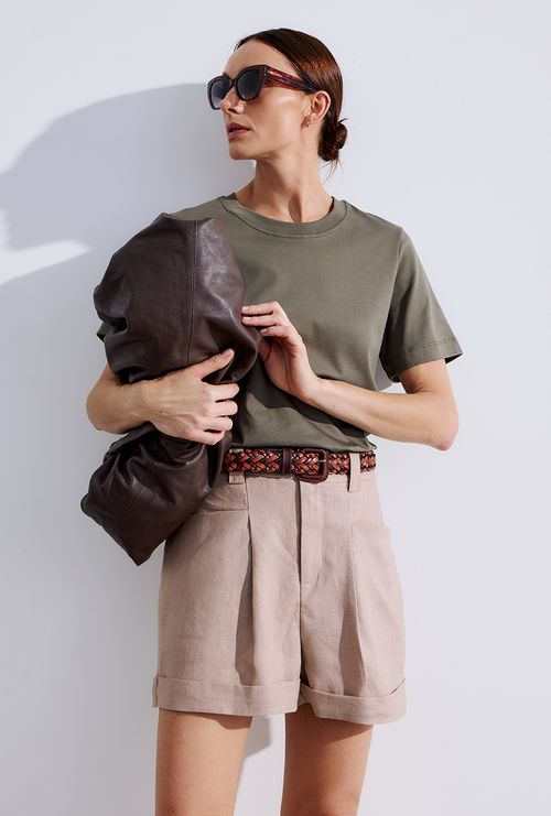 Shorts Maraú em Linho Fendi